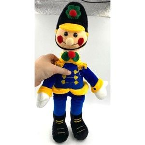 Queens Kings Guard Toy Soldier Plush Holiday Christmas Ornament TALL EUC